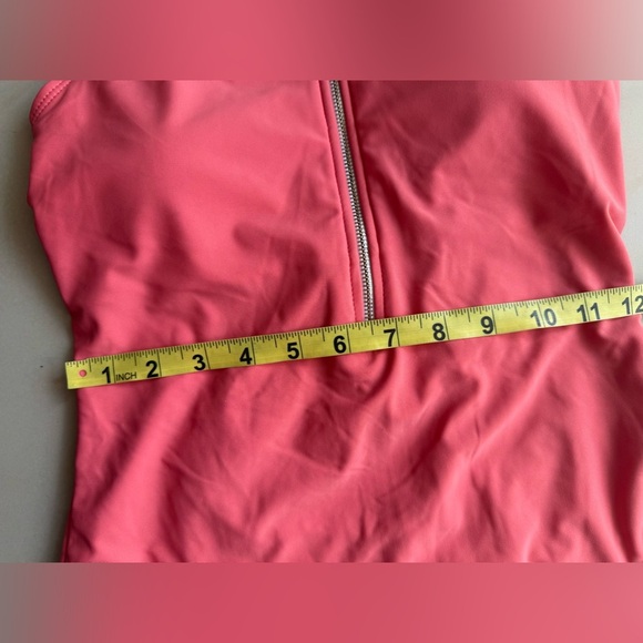 Juicy Couture Orange One Piece Swimsuit - Size L Tie Zipper Comfy Beach Summer - Picture 11 of 16